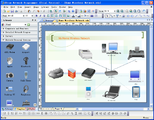 Click to view Edraw Network Diagram 6.5 screenshot