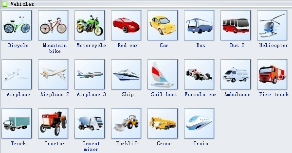 Vehicles Clip Art | Vector Symbols