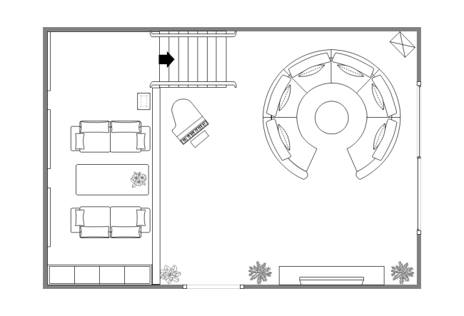 Two-Floor Living Room Plan | Free Two-Floor Living Room Plan Templates
