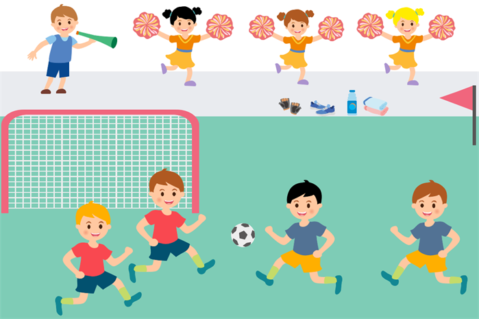 kids sports clipart example football match