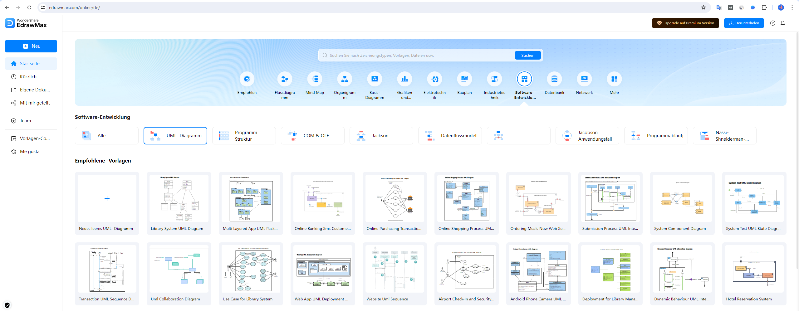 UML Diagramm erstellen Online