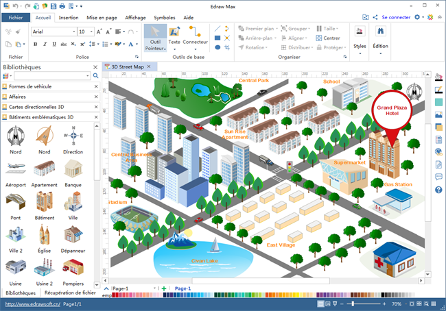 créer une carte géographique Logiciel de carte géograohique et plan de rue pour Mac, Windows et 