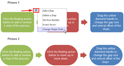 shape flowchart action in Process Section Use Shapes Flowchart