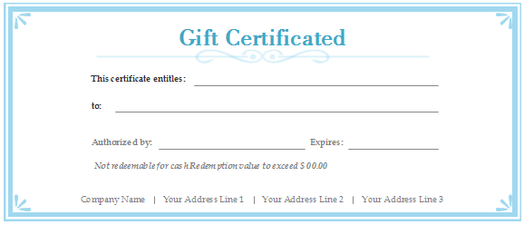 excel gift certificate template