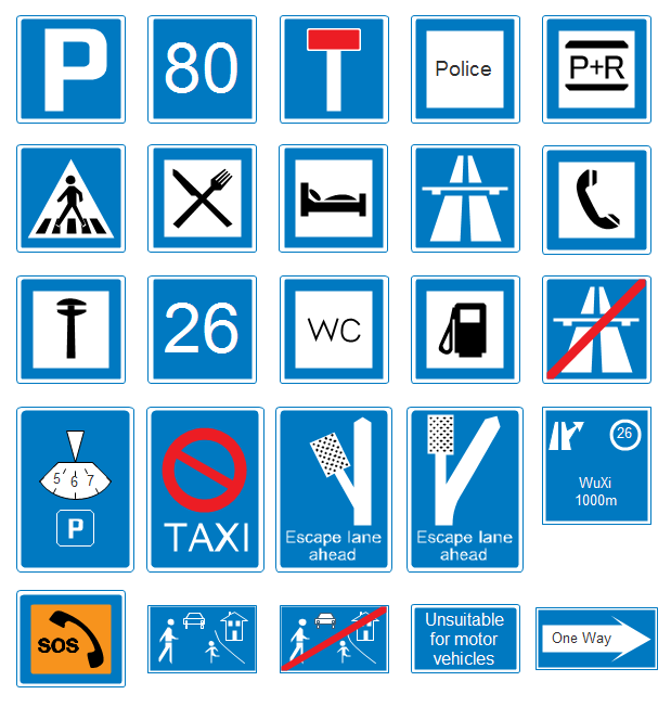 Blue Road Signs Meaning