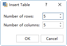 insert table into text box online
