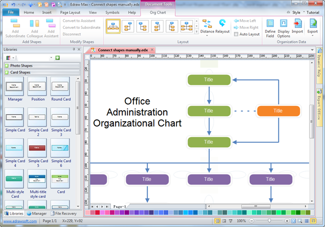 Software para organigramas de administración de oficinas
