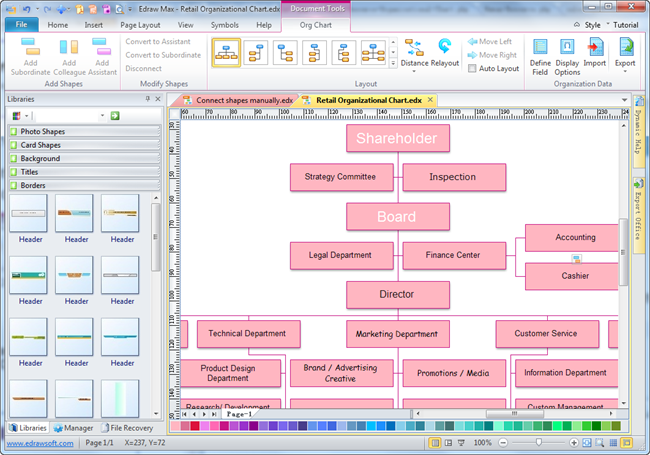 Organizational Chart Of A Company In Excel