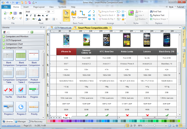  How To Make A Comparison Chart In Word Chart Walls