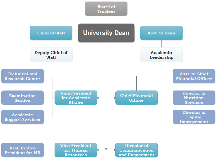 Structure administrative de l'université