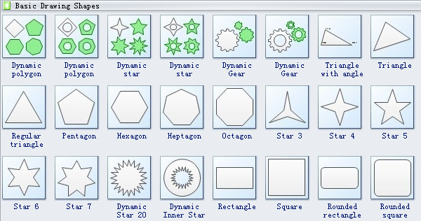 Simboli software 2D a blocchi 2
