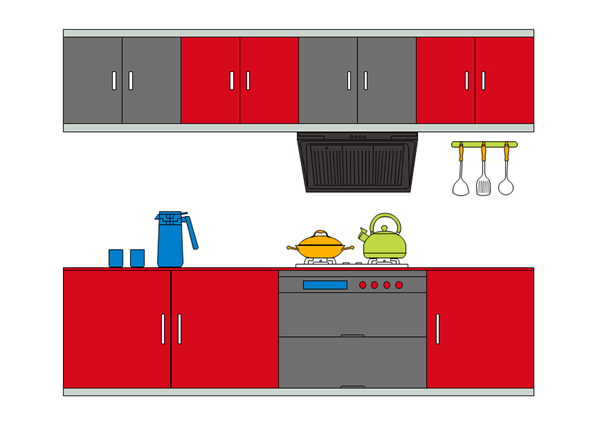 3-d kitchen design template