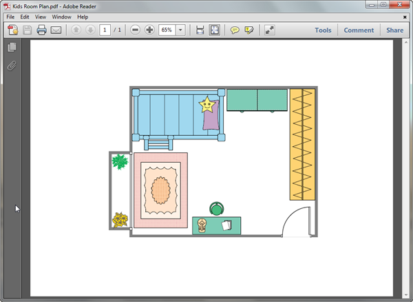 Kids Room Plan Templates for PDF