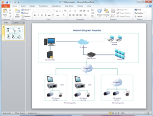 Modelo de Diagrama de Rede no PowerPoint