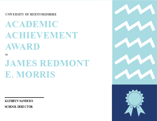 academic achievement award certificate template