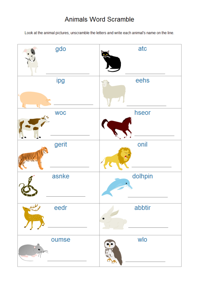 Fill in the words animal senior. Animals Word Scramble. Unscramble the Words животные. Animals Worksheets. Worksheet Анимал.