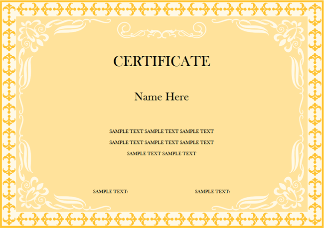 sample award certificates templates