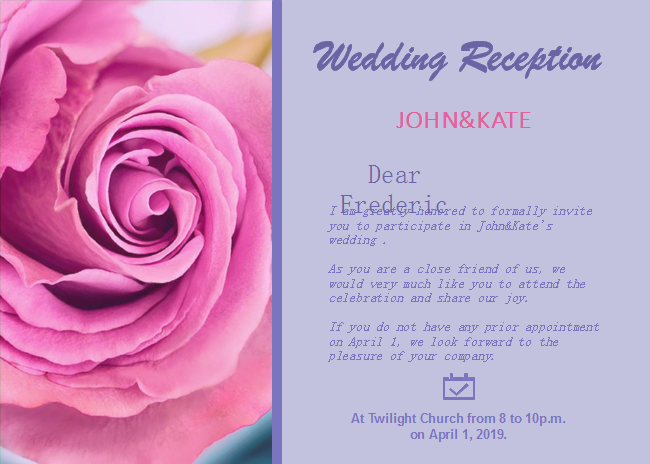 Rose Wedding Invitation