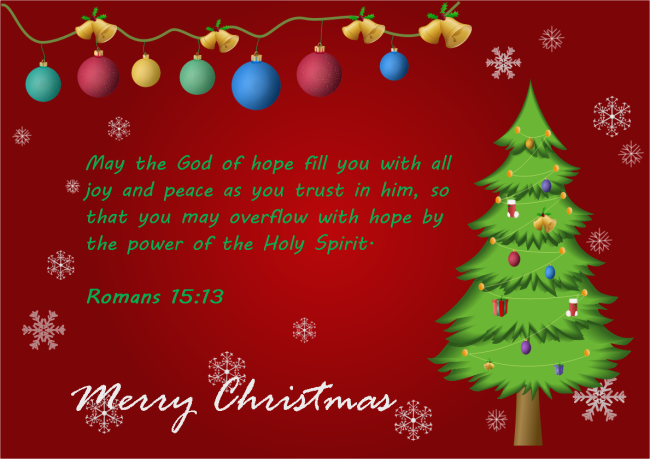 Cartolina di Natale Bibbia citazione
