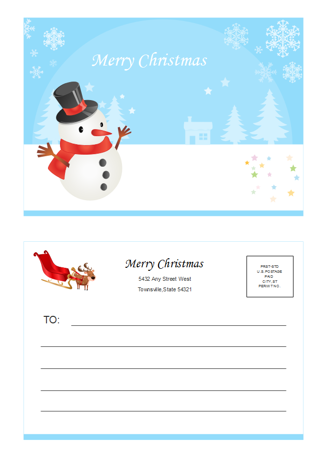 christmas-postcard-word-template