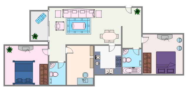 home floor plans color