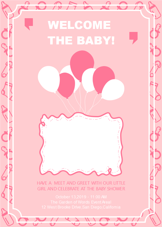 Customizable Baby Shower Invitation Free Customizable Baby Shower 