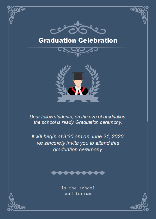 formal graduation invitation template
