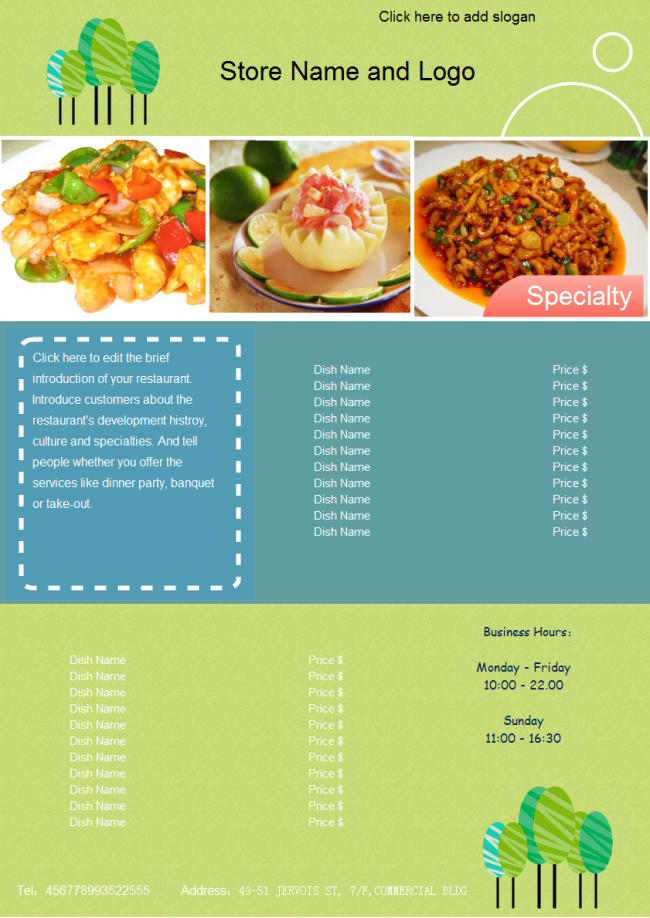 Food Templates Free Download