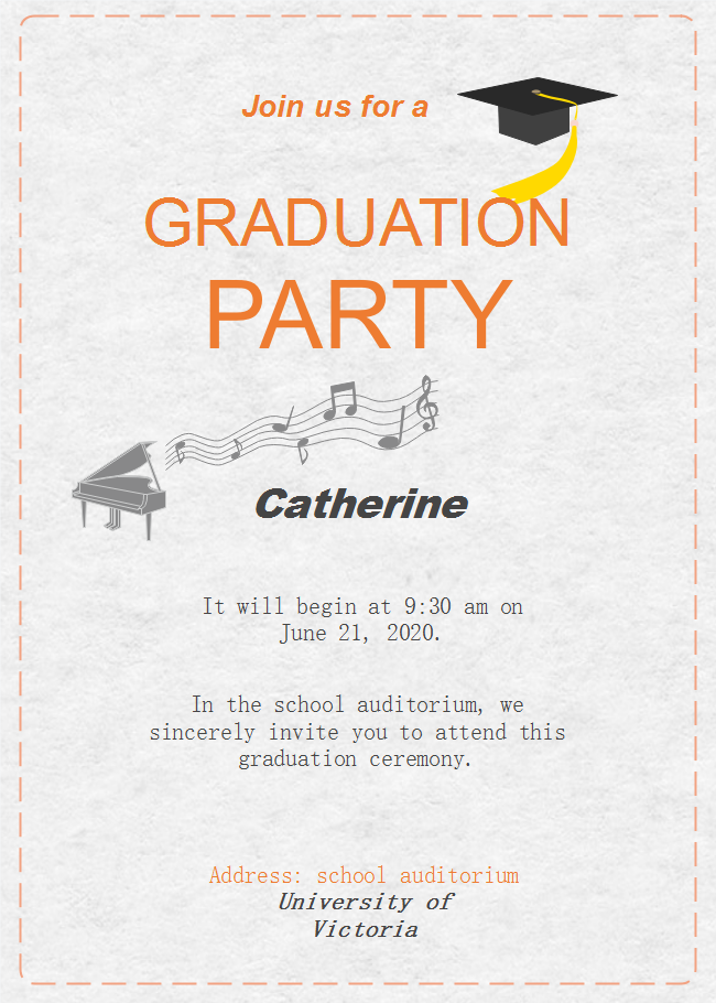 Hats Off Graduation Party Invitation Template Free