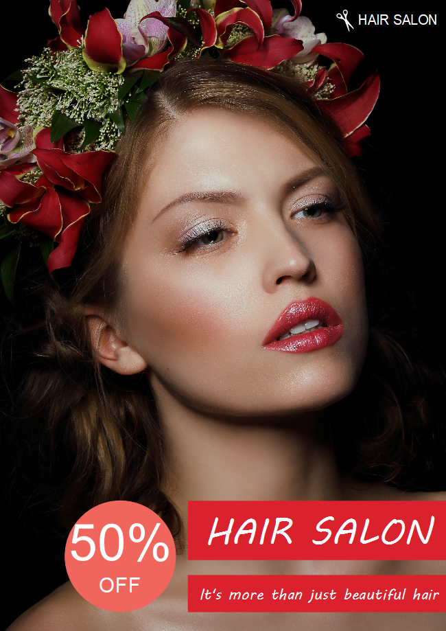 beauty salon flyer template