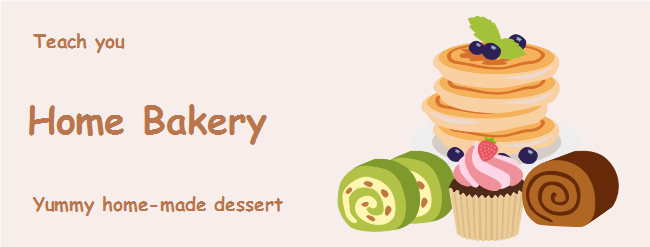 Free Home Bakery Facebook Cover Templates