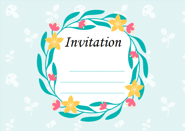 Birthday Invitation Template for old relative