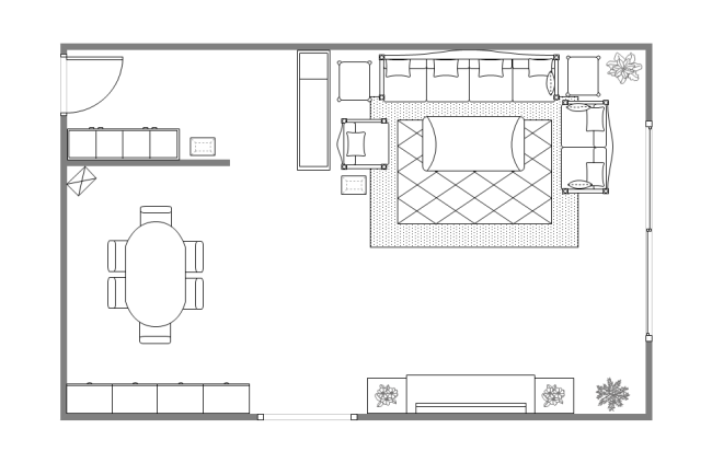 plan of a living room