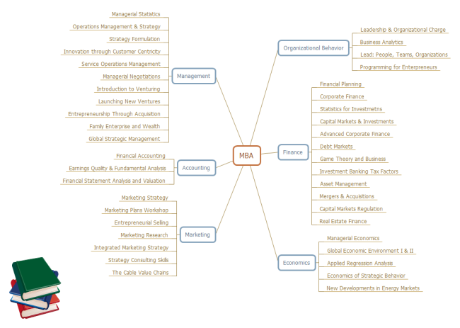 Mind Map des cours de MBA