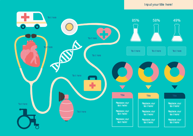 Modèle d'infographie sur la technologie médicale