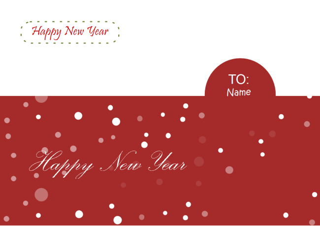 Free New Year Card Template Master Template