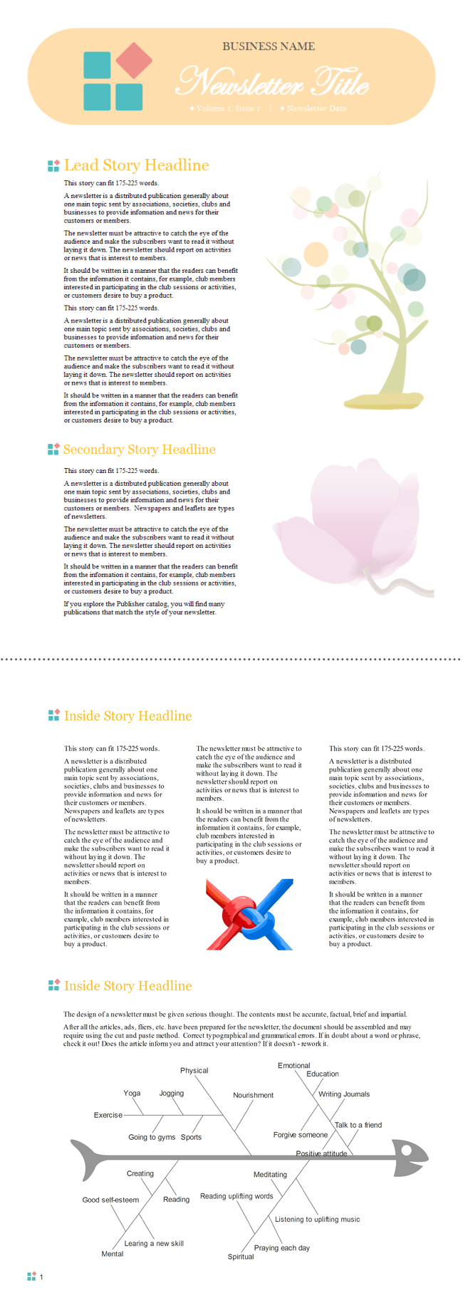 free company newsletter template