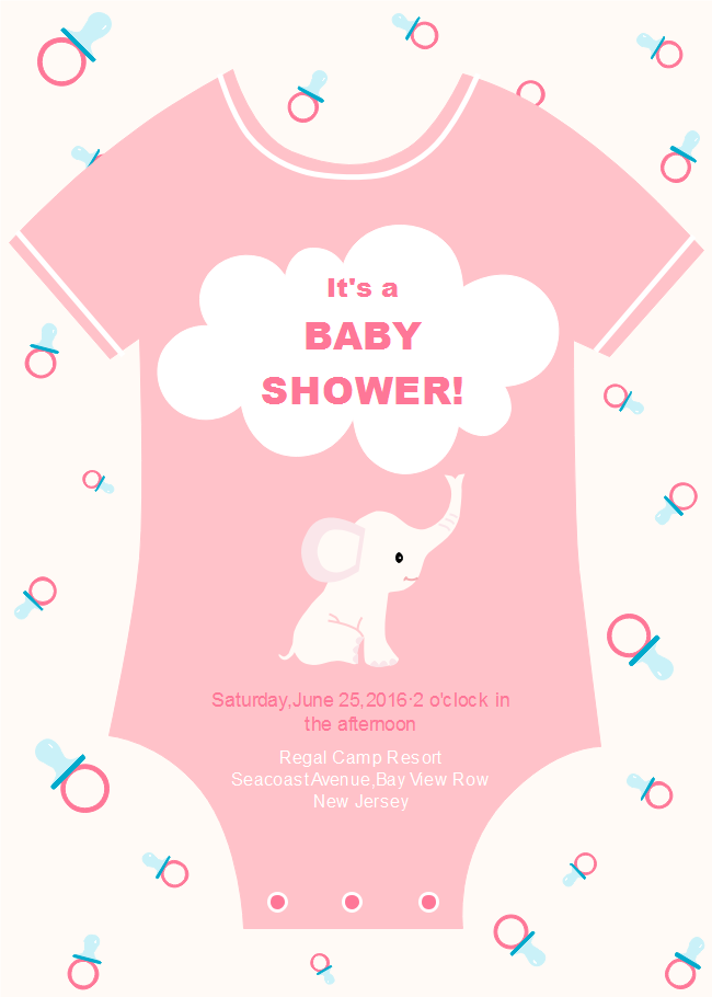Free, custom printable baby shower invitation templates