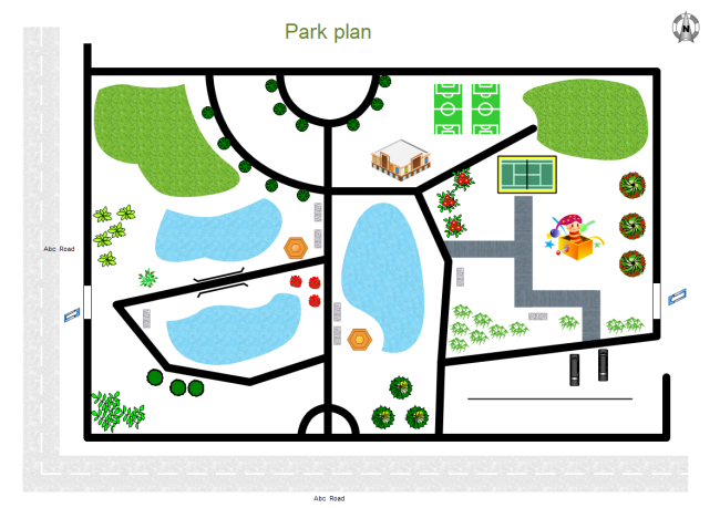 Plan de conception de jardin simple