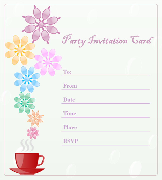 Party Invitation Card Free Party Invitation Card Templates