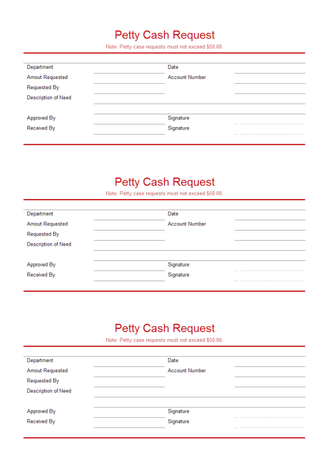 petty cash excel template