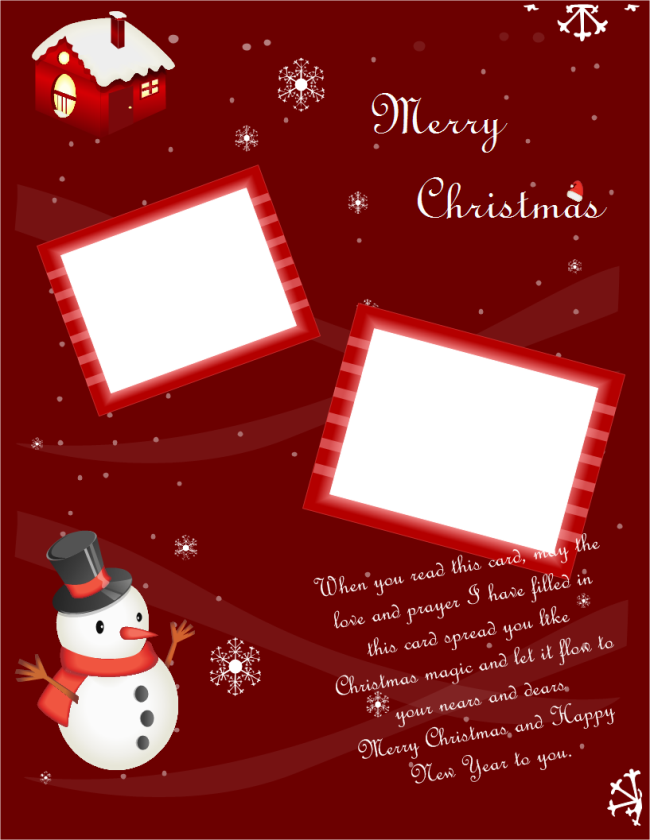 free photo christmas card templates