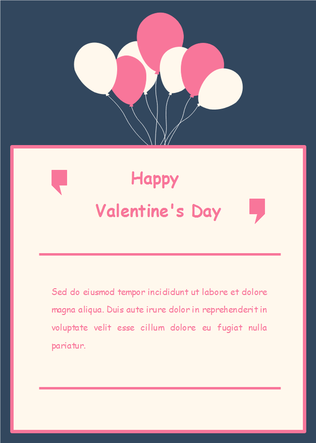 Romantic Balloon Valentine's Card