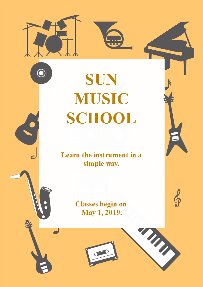 School Musical Activity Flyer