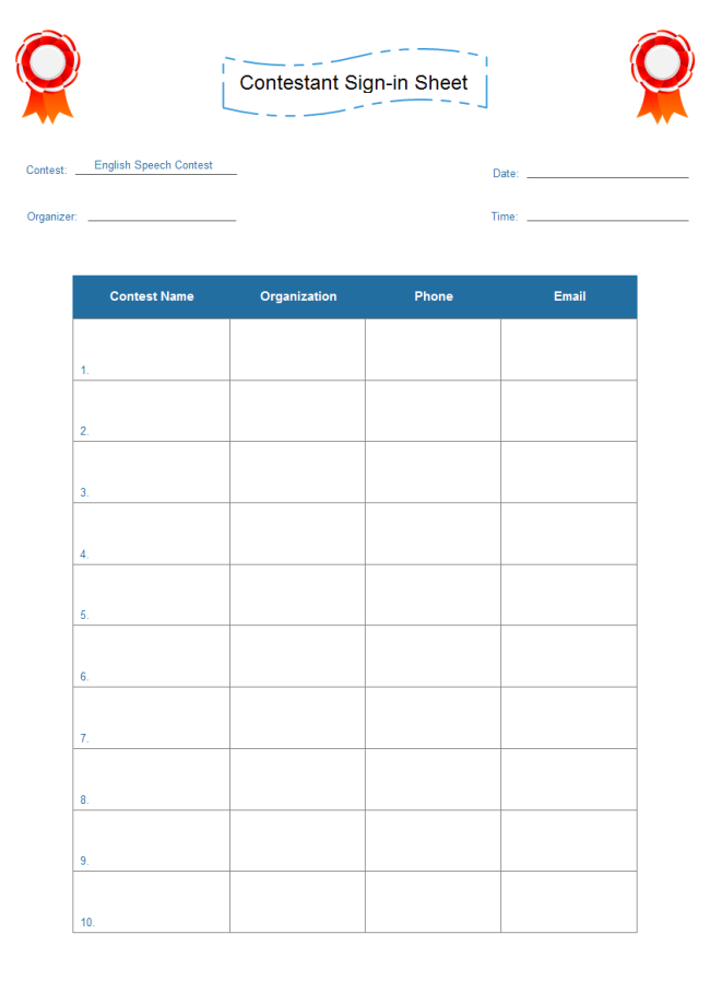 Sign-in Sheet