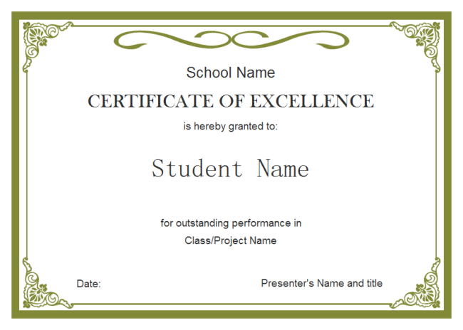 Student Certificate Free Student Certificate Templates