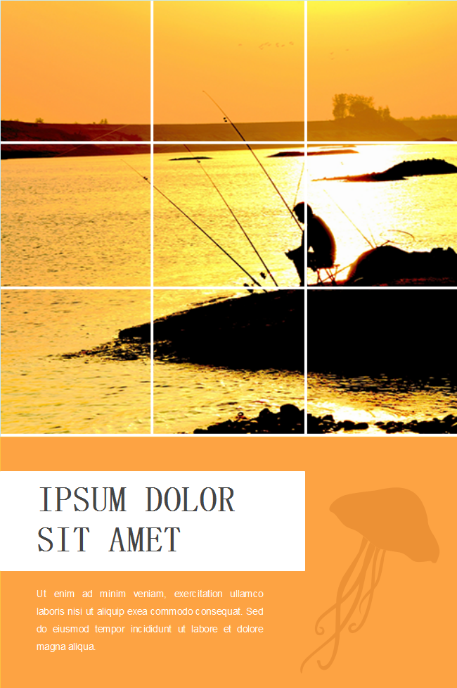 Sunset Fishing Poster