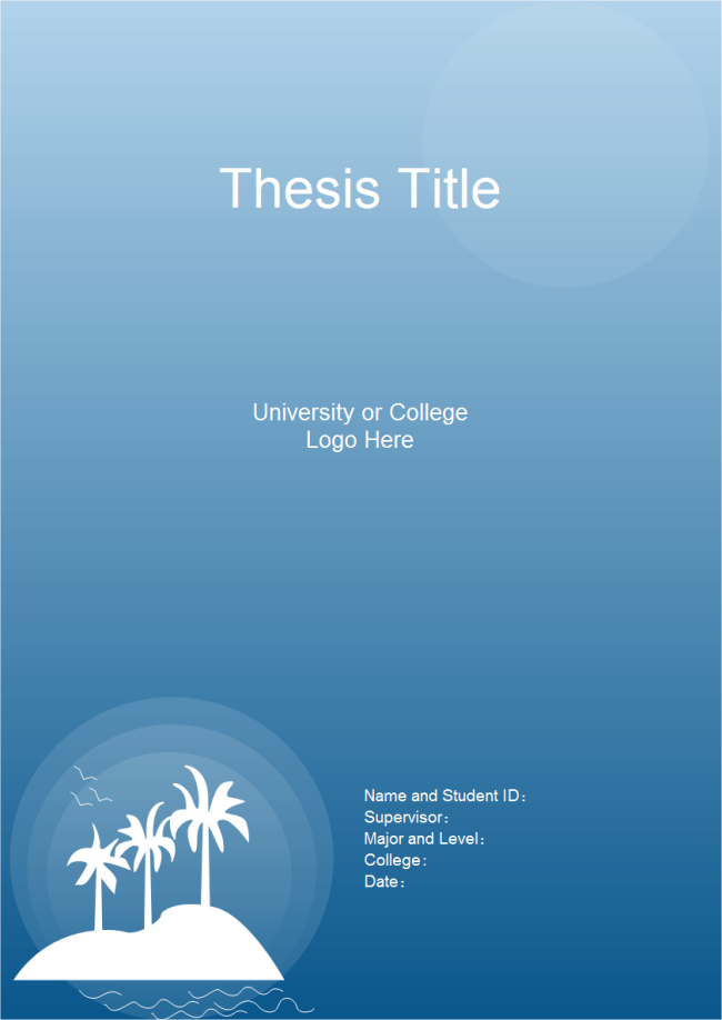 cover page of a thesis proposal