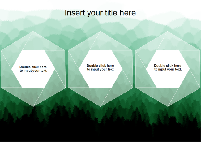 Three Hexagons PowerPoint