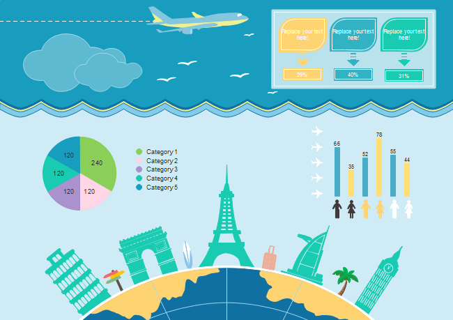 information-rich tourism infographic